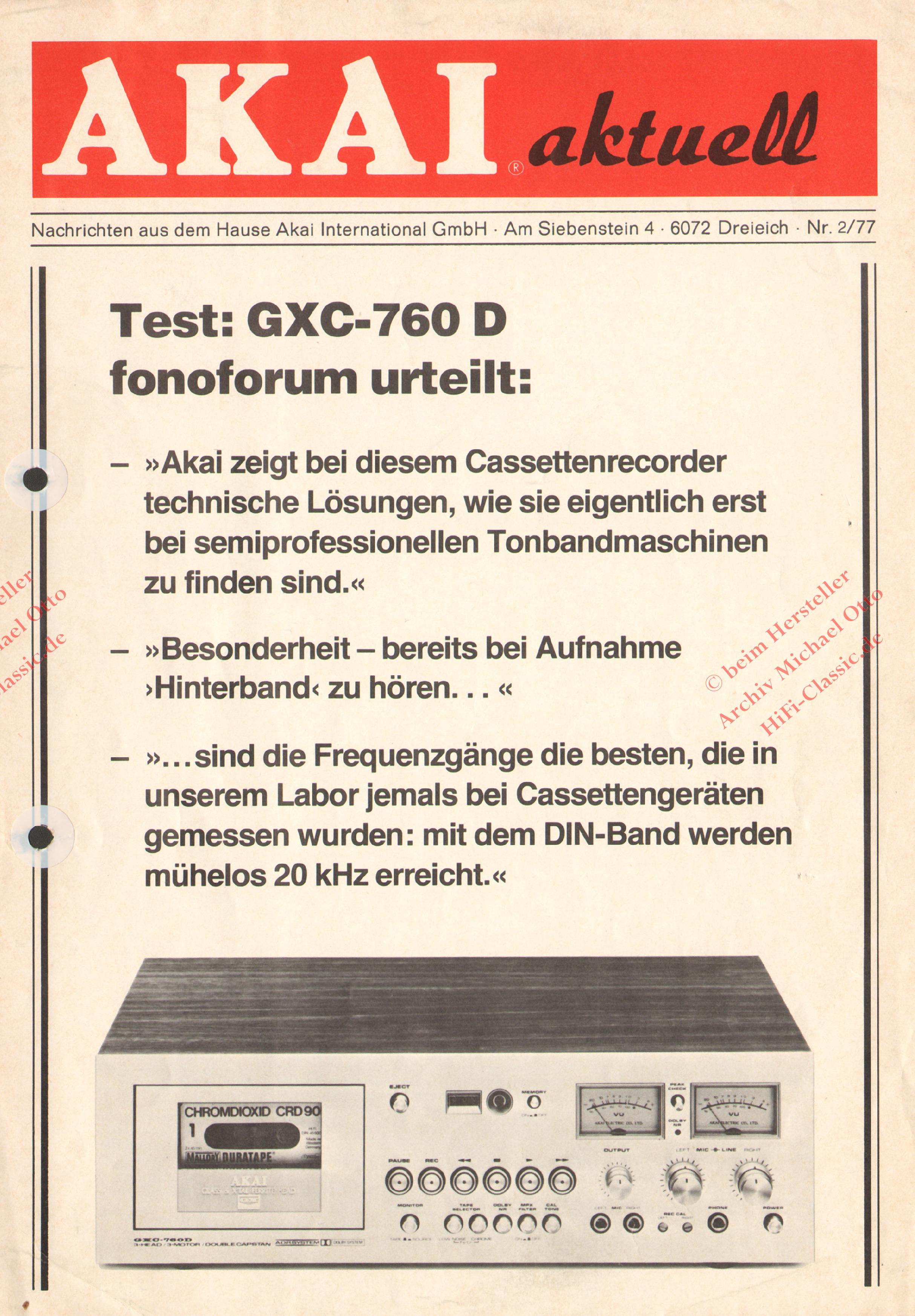 Akai GXC-760-D Test